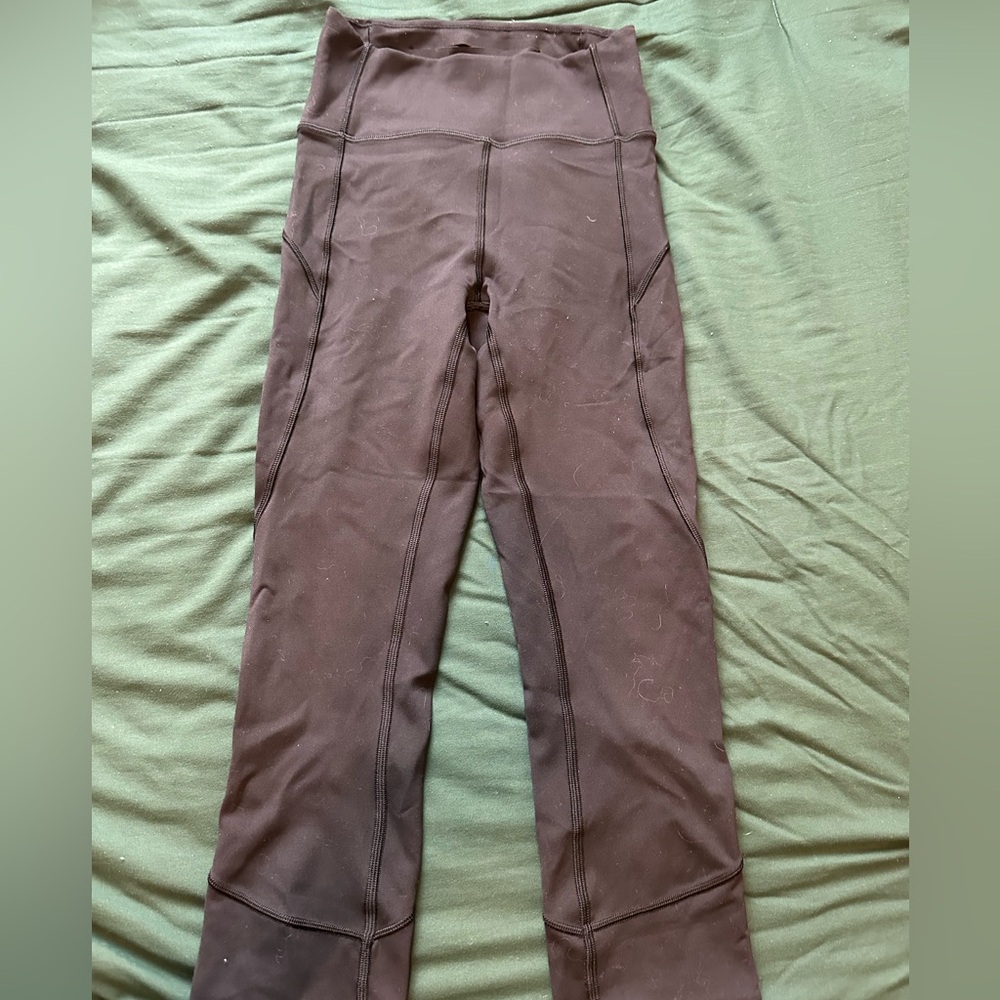 3/4 Length Lululemon Leggings; Size 4; Black
